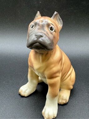 VTG 1960’s Hagen Renaker Champ Boxer Puppy Dog Figurine Fireside Line FLAWS